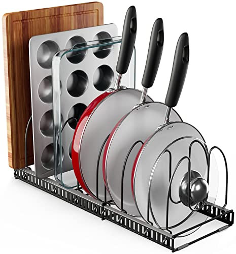 8+ Expandable Silicone-Protective Storage for Pots, Pans, Bakeware, Large Cutting Boards, Kitchen Ca | Amazon (US)