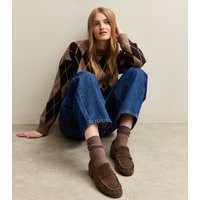 Women's Brown Suede Almond Toe Loafers New Look | New Look (UK)