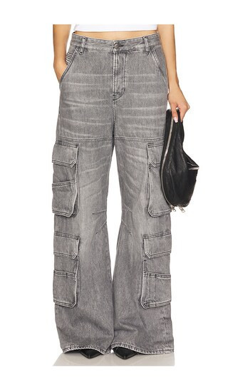Diesel Diesel pierna ancha tipo cargo sire en color gris talla 27 en Denim negro - Grey. Talla 27 | Revolve Clothing (Global)