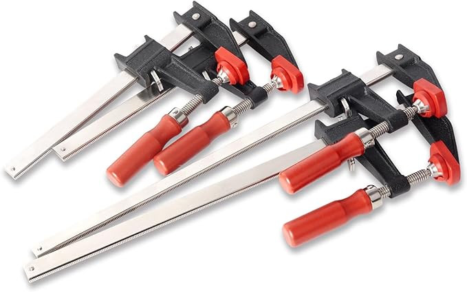 BESSEY GSCC4PK-C Clamp Set for Woodworking, F-style with Wood Handle, Replaceable Pads, 2 x 6 In ... | Amazon (US)