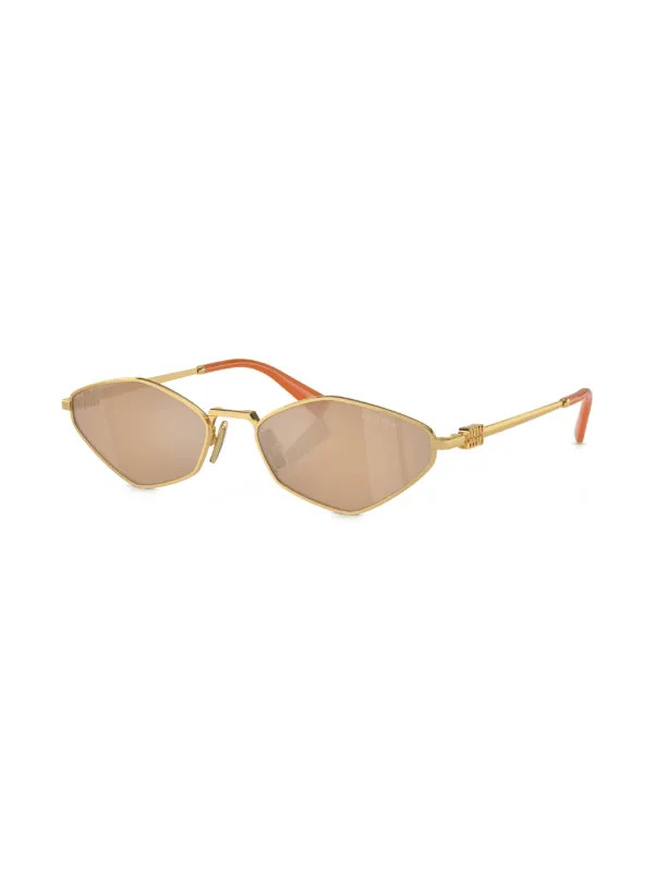 logo-lettering geometric-frame sunglasses | Farfetch Global