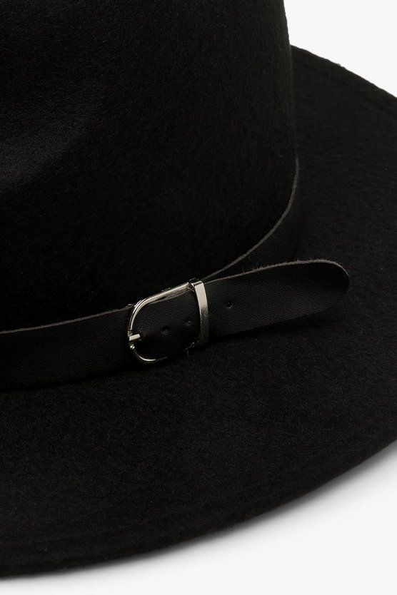 Fedora Hat With Buckle Trim | Boohoo.com (US & CA)