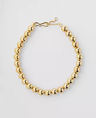 Ann Taylor Oversized Metal Ball Statement Necklace | Ann Taylor (US)