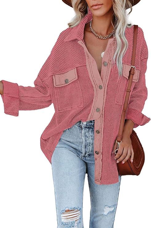 Happy Sailed Womens Classic-Fit Long-Sleeve Button Down Lightweight Plaid Long Flannel Shirt(S-XX... | Amazon (US)