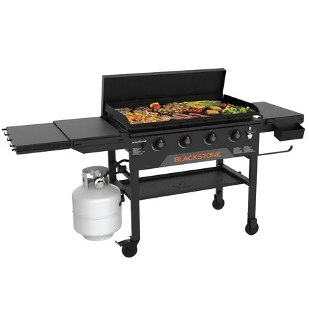 Blackstone Original 36” Omnivore Propane Griddle with Hard Cover and Extendable Side Shelf with Blackstone BAR System | Walmart (US)