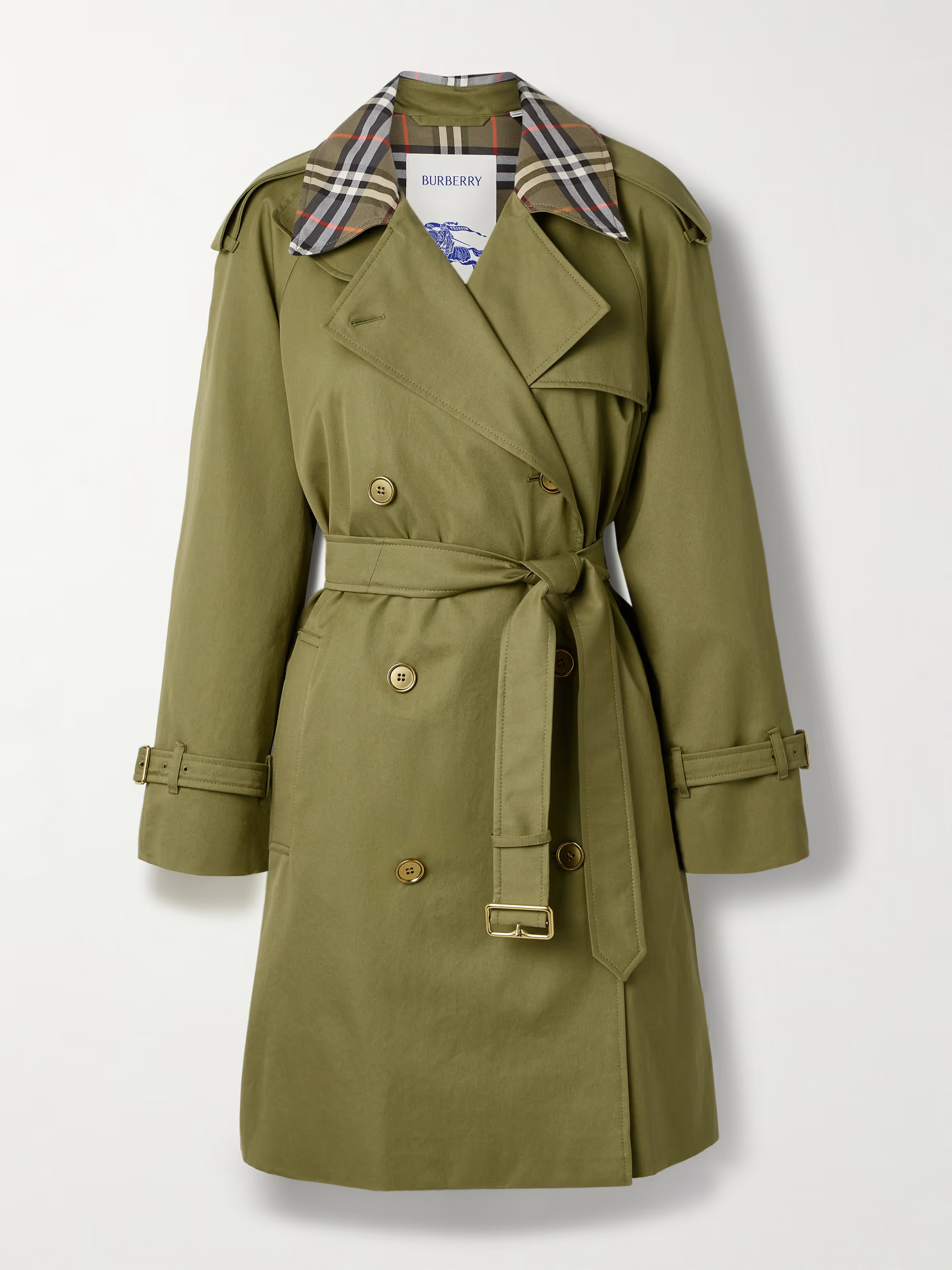 Belted double-breasted cotton-twill trench coat | NET-A-PORTER (UK & EU)