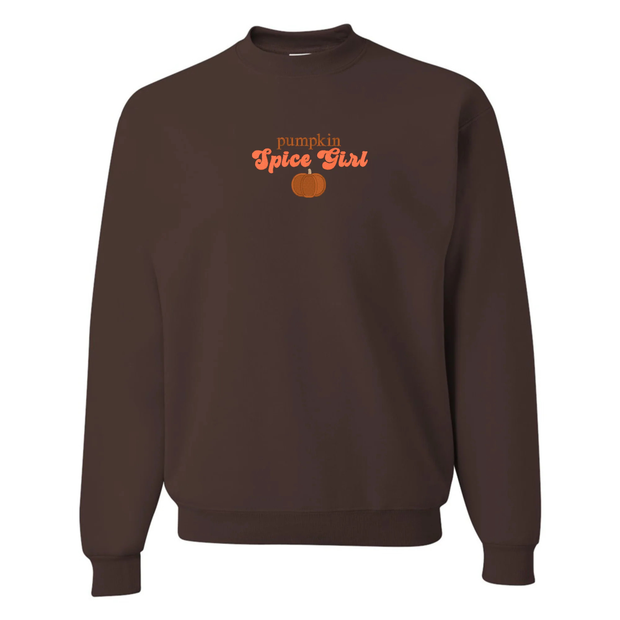 'Pumpkin Spice Girl' Embroidered Crewneck Sweatshirt | United Monograms
