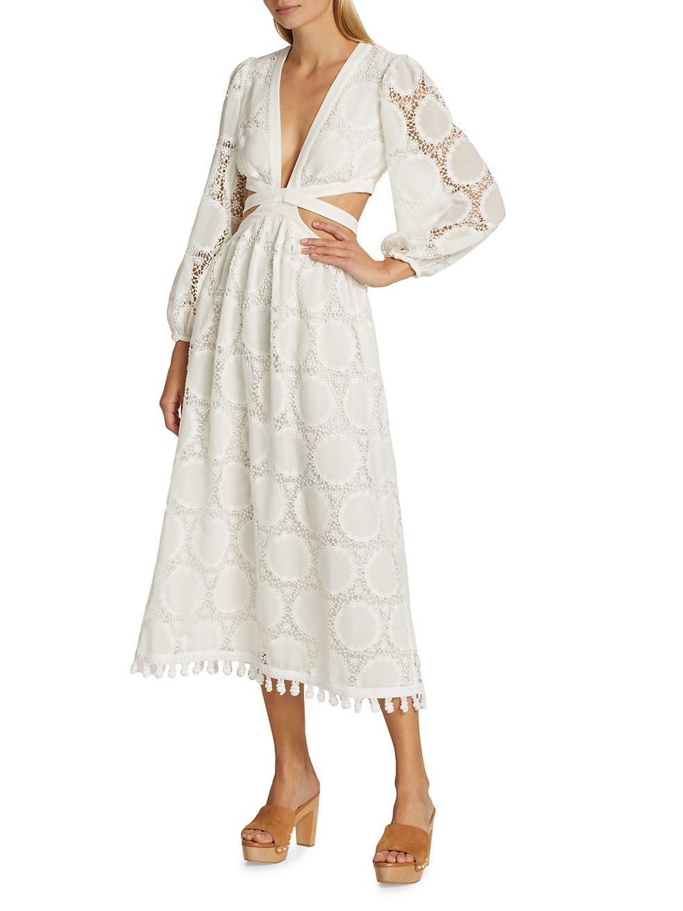 Stran Cut-Out Lace Midi-Dress | Saks Fifth Avenue