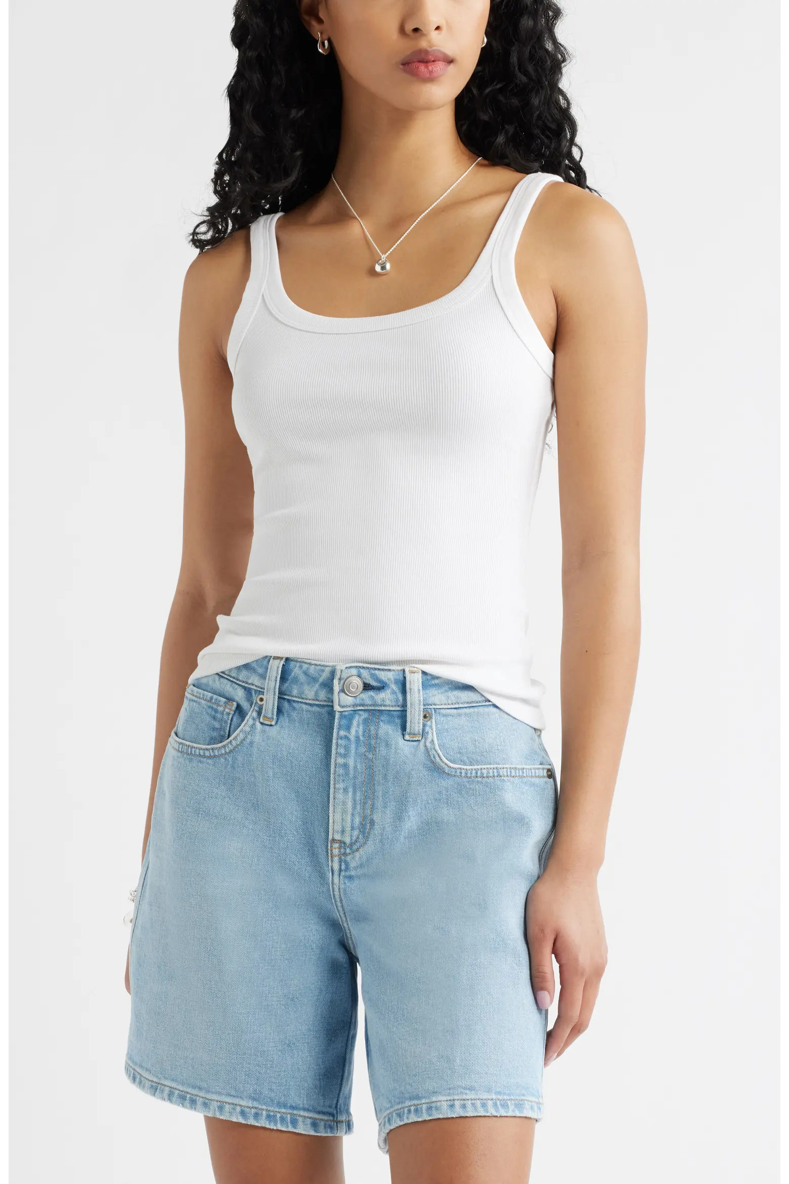 Open Edit Rib Tank (Women) | Nordstrom | Nordstrom