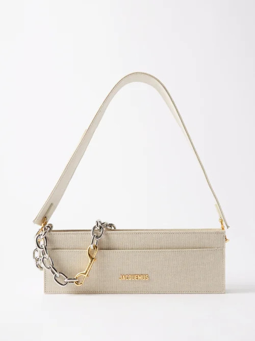 Jacquemus - Ciuciu Double-strap Canvas Shoulder Bag - Womens - Beige | Matches (US)