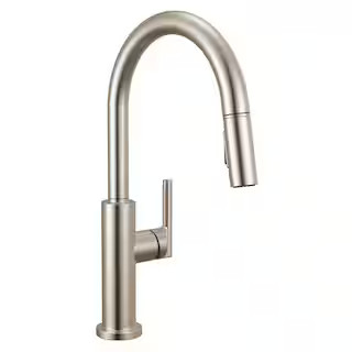 Delta Nicoli Single Handle Pull Down Sprayer Kitchen Faucet with Slim Handle in Stainless 19737LF... | The Home Depot