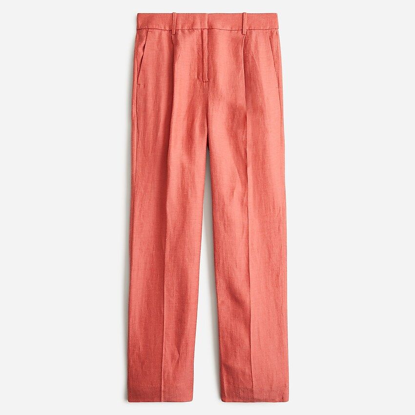 Pleated linen-cupro trouser | J.Crew US