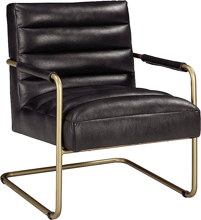 Signature Design by Ashley - Hackley Accent Chair - Urban Style - Black/Gold | Amazon (US)