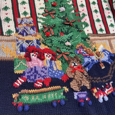 VTG Tiara International Christmas Tree Doll Teddy Bear Sweater XL 16 Red READ | eBay US