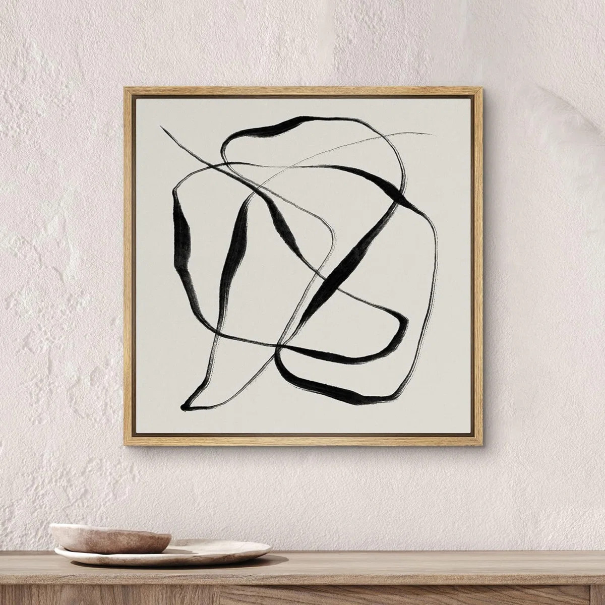Linear Geometry " Geometric Paint Stroke Ribbon Collage Abstract Shapes Modern Art Decoration Con... | Wayfair North America