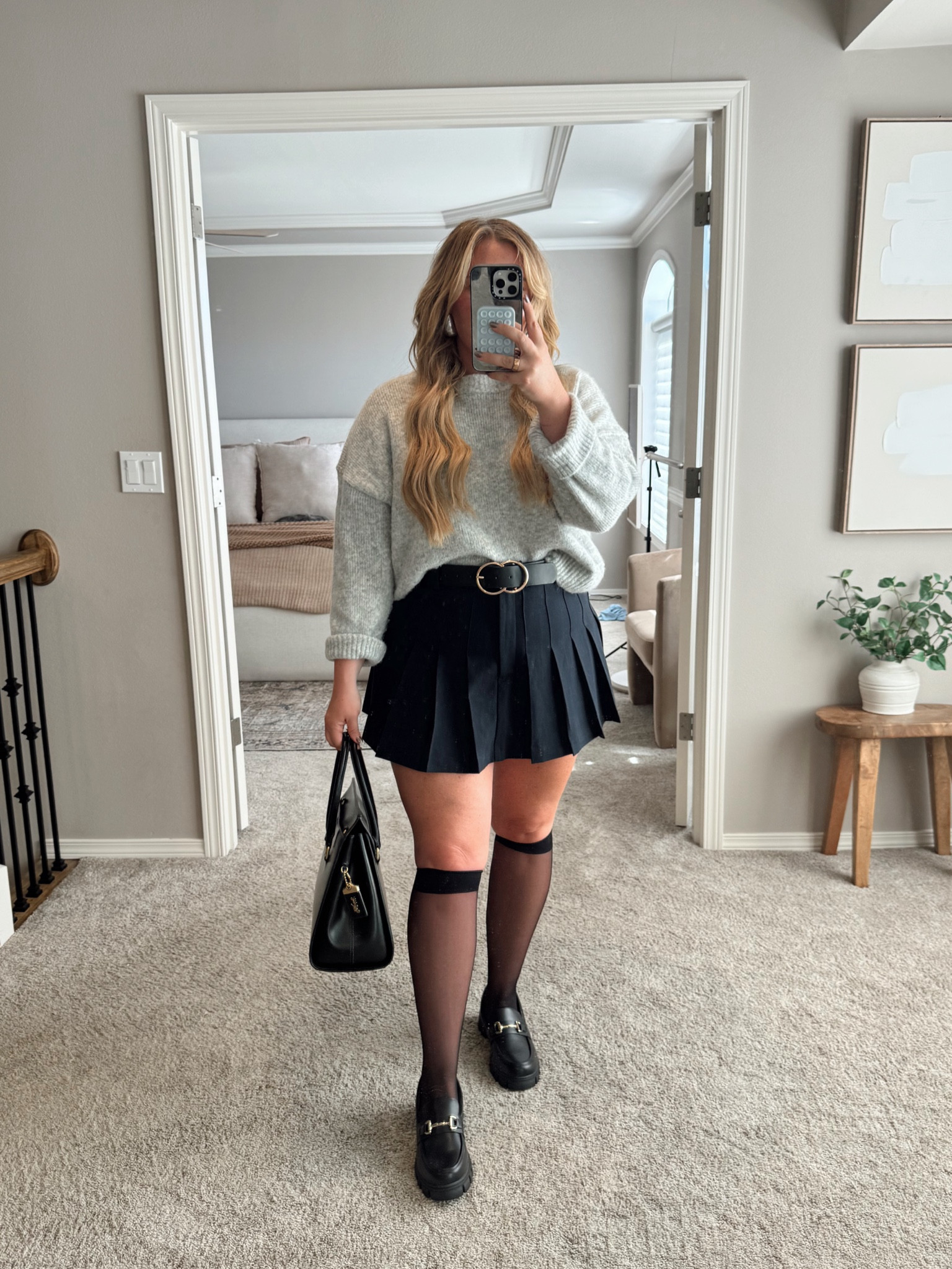 Midsize Fall Pinterest Outfit 📌 pleaded score is from Abercrombie. And I’m wearing a size large. Socks and loafers are from Amazon! Sweater is last season Abercrombie, I’ll link others if not available! 

#LTKFindsUnder100 #LTKFindsUnder50 #LTKMidsize