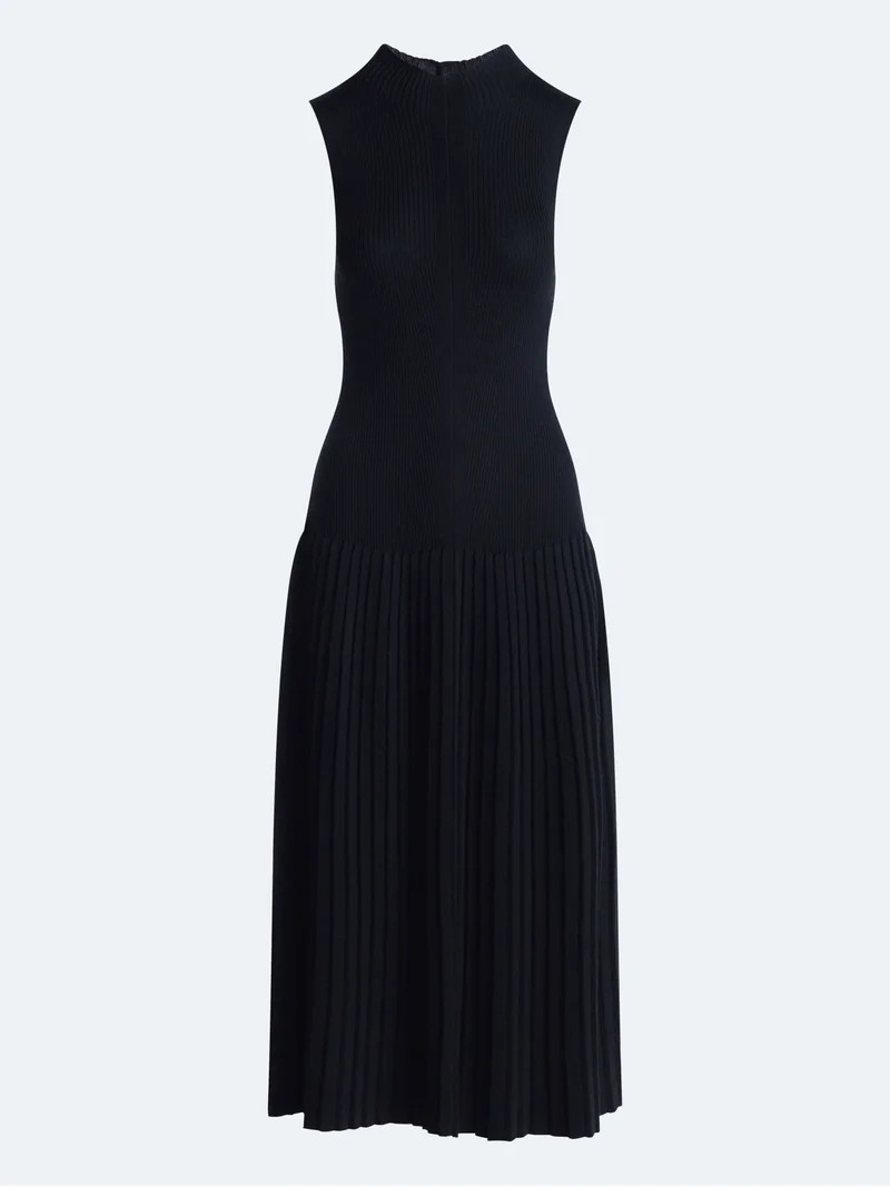 Scoop Women's and Women's Plus Mock Neck Midi Sweater Dress, Size XS-4X | Walmart (US)