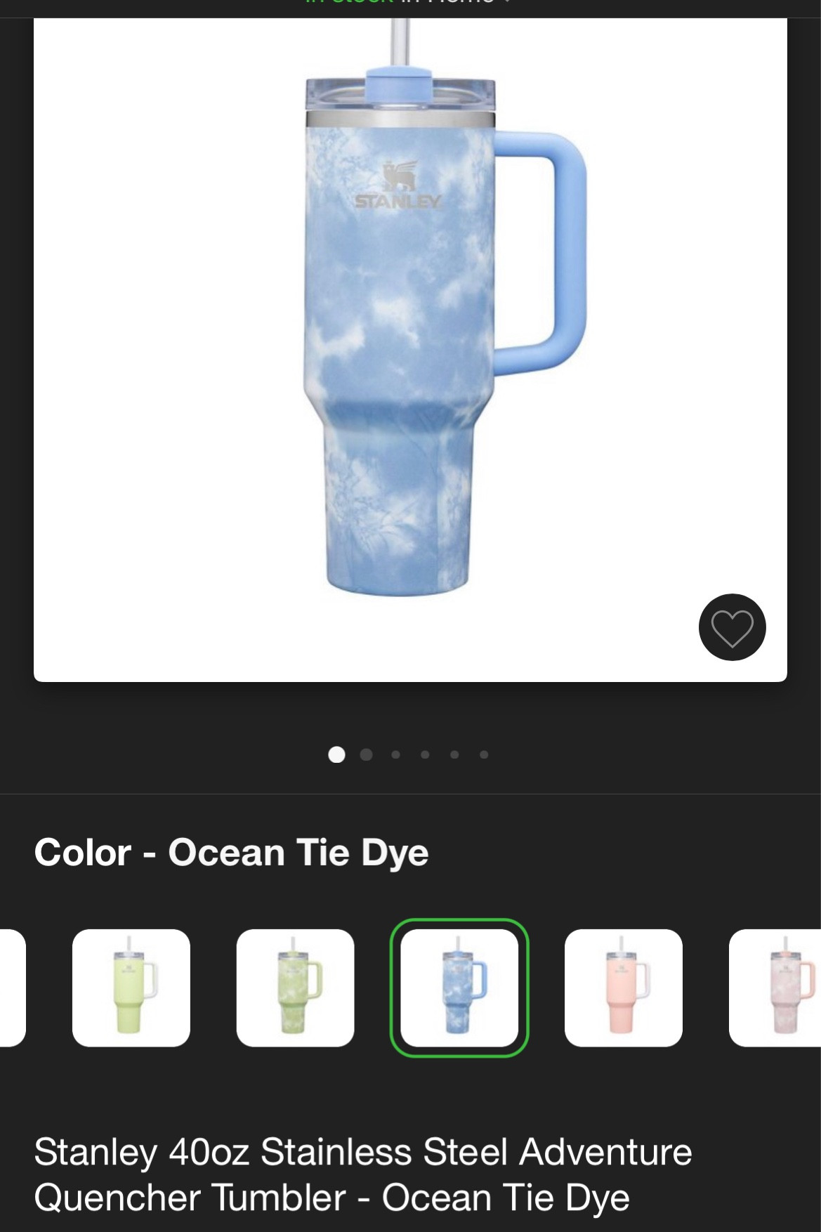 New Stanley 40oz tumblers available at Target!  The cutest tie dye colors.

#LTKunder50 #LTKSeasonal #LTKFind