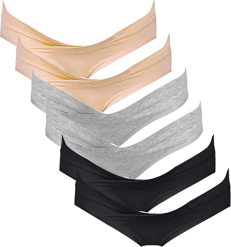 Intimate Portal Cotton Maternity Underwear Under Bump Women Pregnancy Bikini Panties | Amazon (CA)