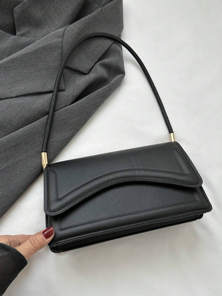 Fashionable Solid Color Vintage Simple & Elegant Shoulder Bag | SHEIN