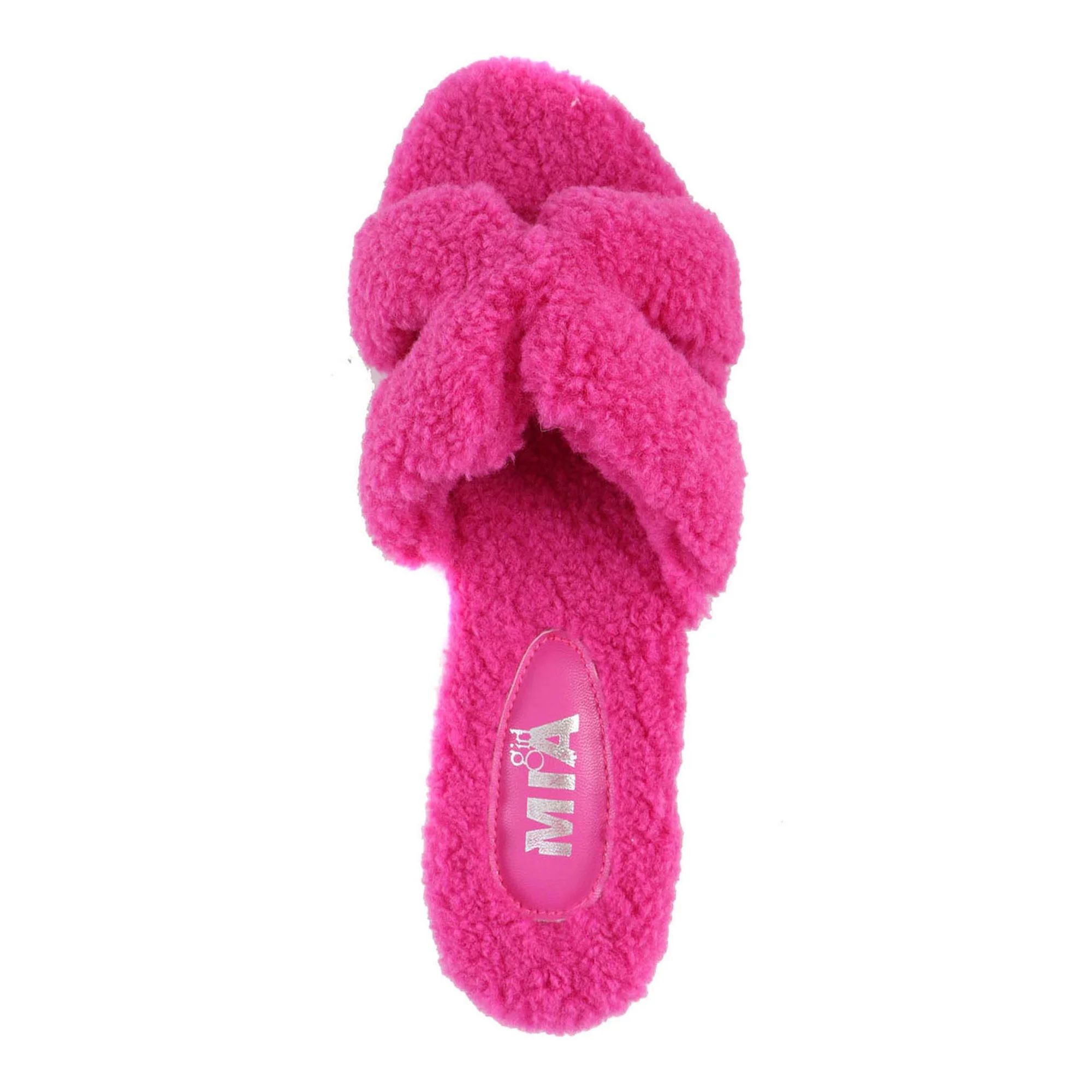 Mia Women's Cozy H Band Slide Flat Sandals, Sizes 6-11 | Walmart (US)