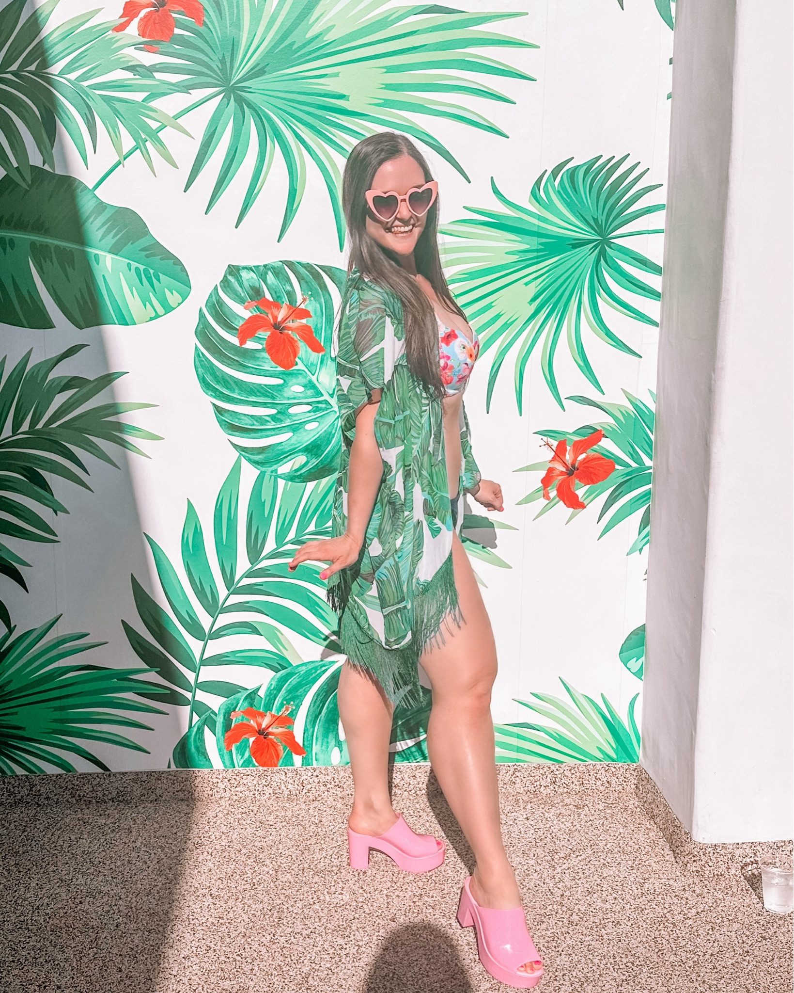 Camouflaged (Lindsay’s Version) 

Waterproof heels | pool party outfit | Vegas pool party | Vegas essentials | late summer | vacation | vacay | girls trip | palm leaf kimono | fringe kimono | cute cover-up | affordable cover-up | favorite sunglasses | heart sunnies 

#LTKStyleTip #LTKShoeCrush #LTKTravel