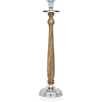 Godinger 18"wood/metal Candelstick | Amazon (US)