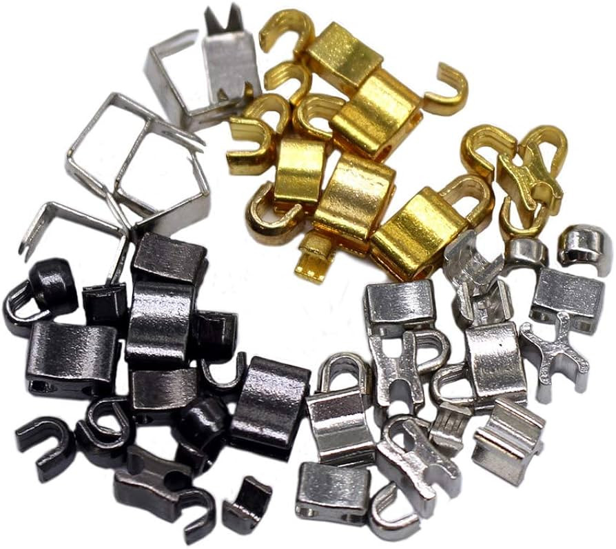 MebuZip 55 Pieces #3 and #5 Zipper Bottom Stops and Top Stops Zipper Stops in Gold, Silver and Gu... | Amazon (US)