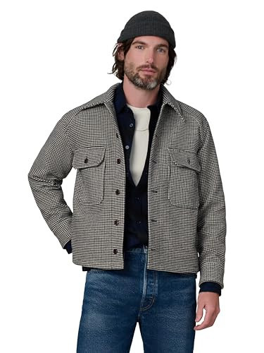 Joe's Jeans Men's Airborne Button Down Jacket, Houndstooth, Small | Amazon (US)