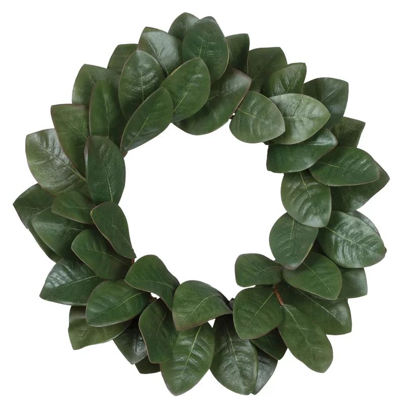 Magnolia Leaf 20" Plastic Wreath | Wayfair North America
