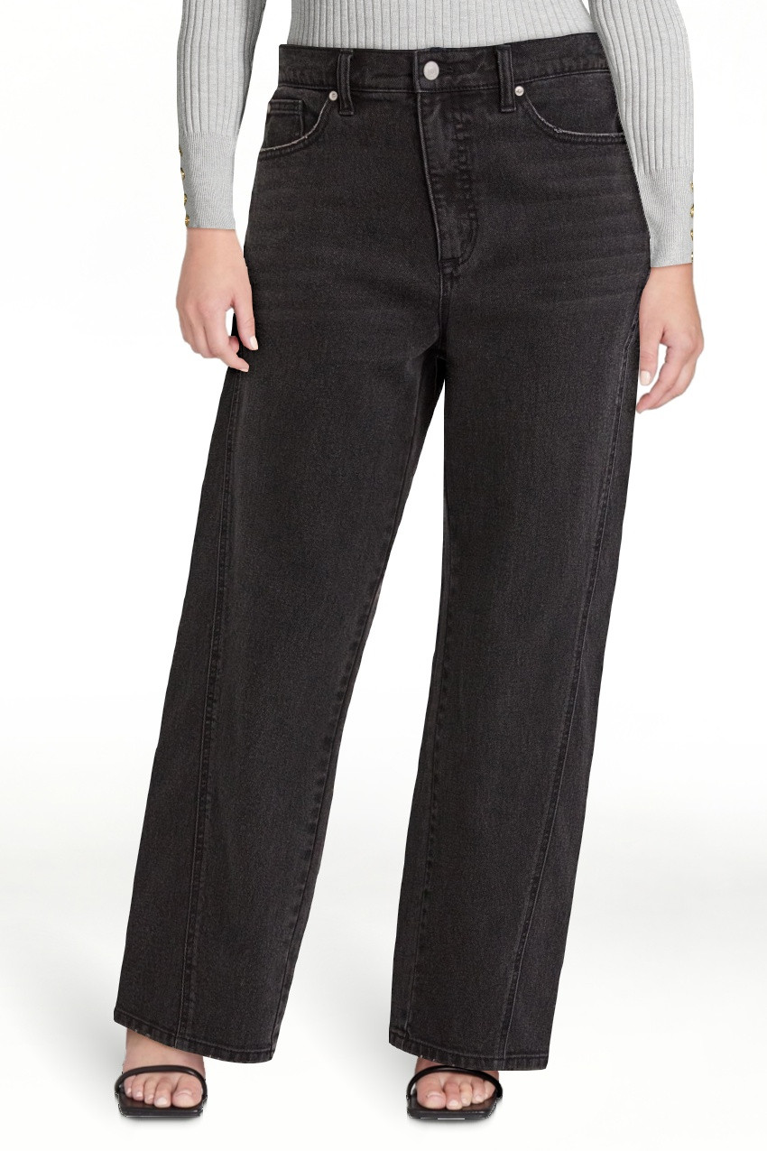 Scoop Women's Mid Rise Barrel Leg Jeans, Sizes 0-20 - Walmart.com | Walmart (US)