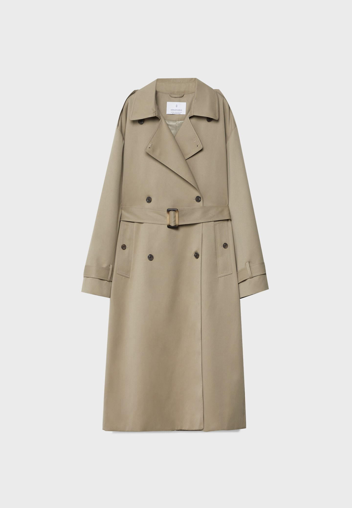 Long flowing lined trench coat - Women's fashion | Stradivarius United Kingdom | Stradivarius (UK)