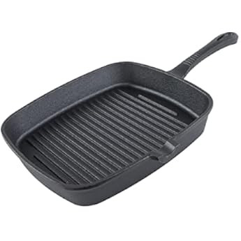 Universal Housewares Pre-Seasoned Cast Iron Square Grill | Amazon (US)