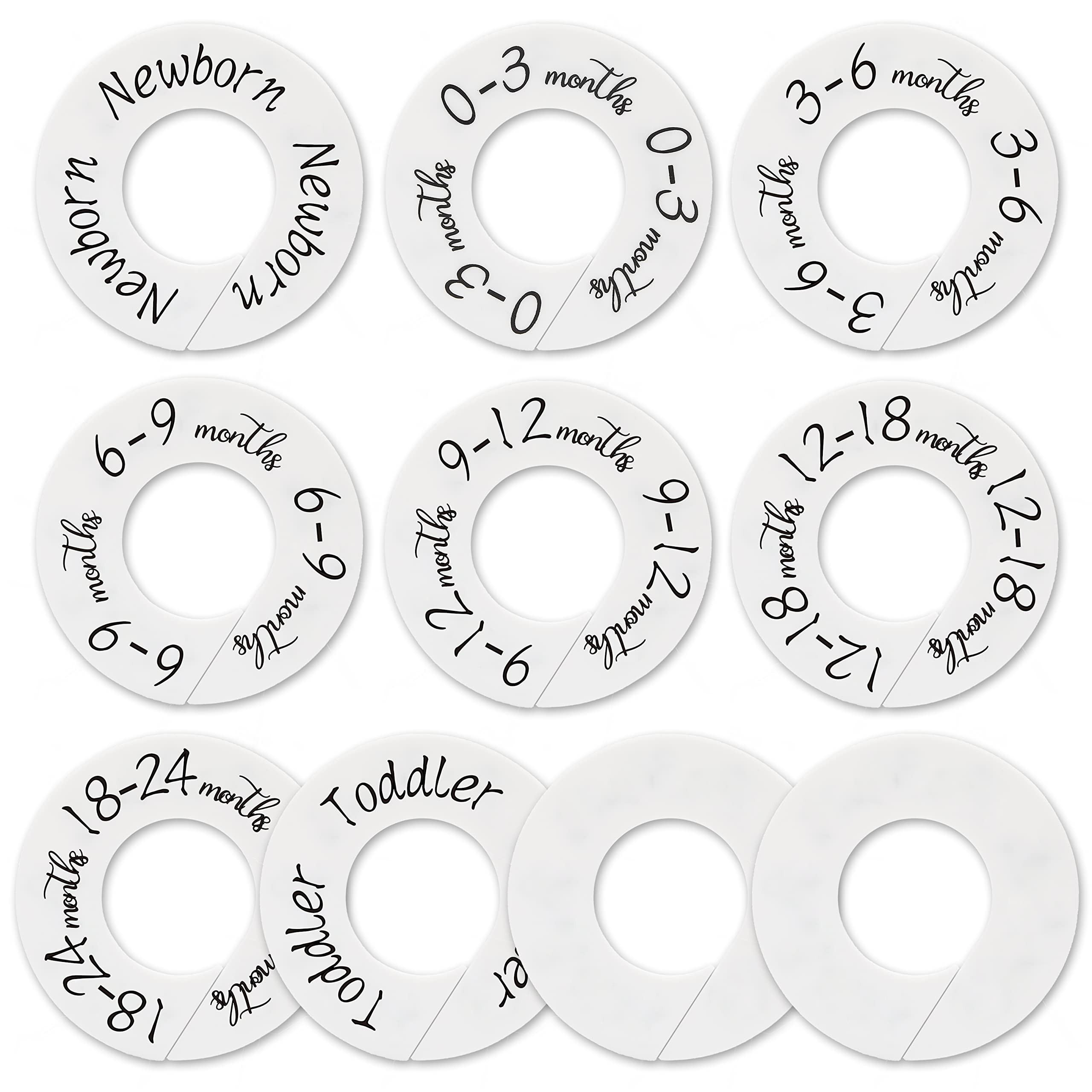 Baby Closet Dividers - Set of 10 from Newborn to Toddler and 2 Blanks with Colored Box,Baby Size ... | Amazon (US)