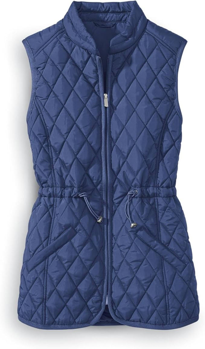 SAGEFINDS Women’s Quilted Vest, Stand Collar, Lightweight Padded Vest with Zipper, Pockets and ... | Amazon (US)