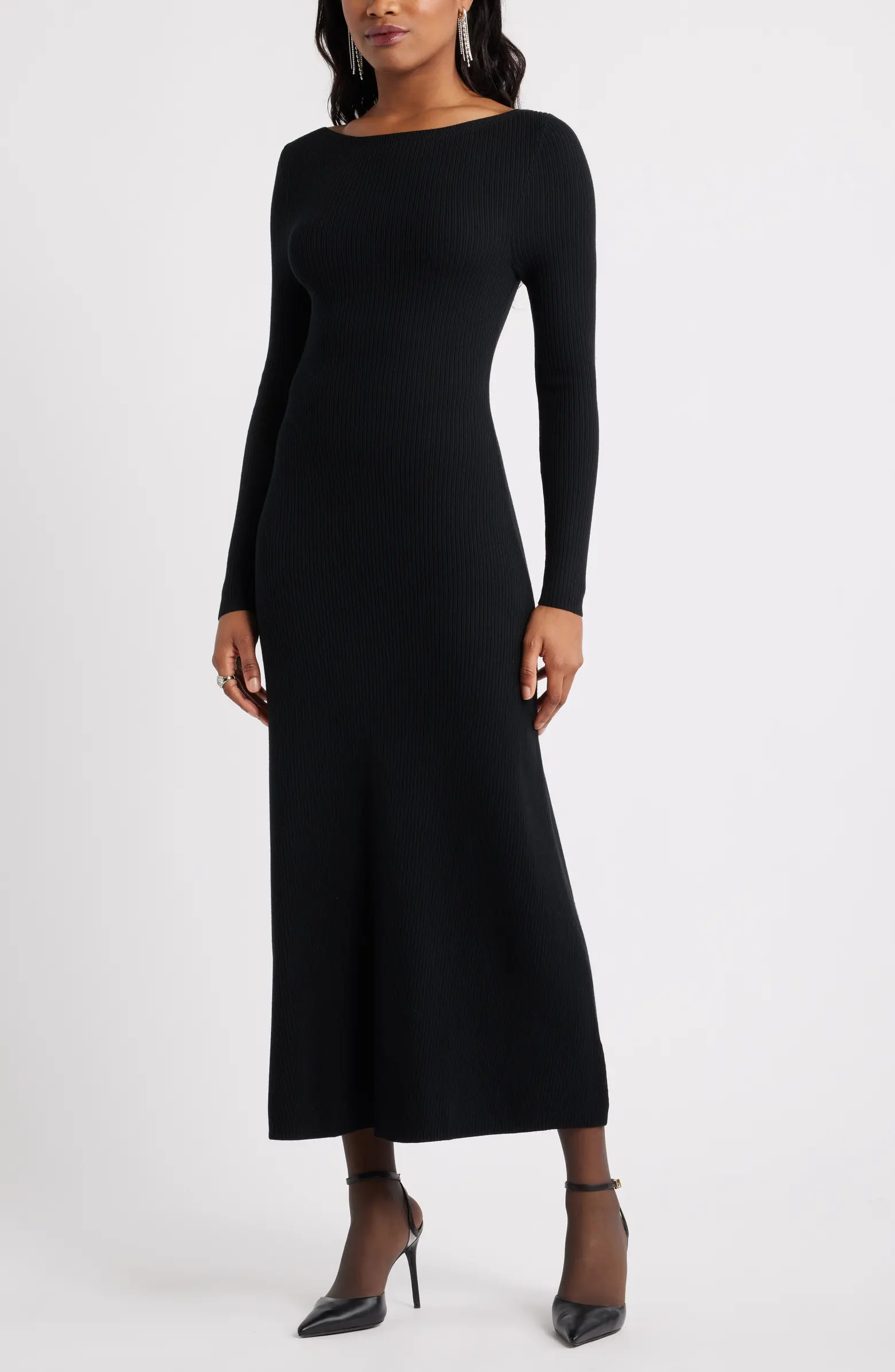 Long Sleeve Rib Maxi Dress | Nordstrom