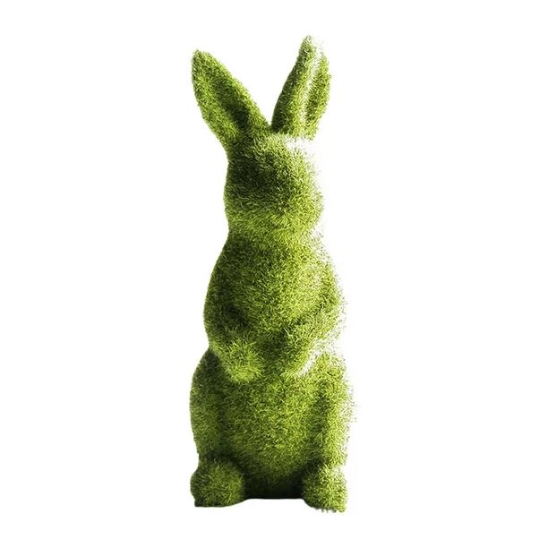 Woshilaocai Garden Decor Moss Bunny Artificial Flocke Rabbit Garden Ornament - Walmart.com | Walmart (US)