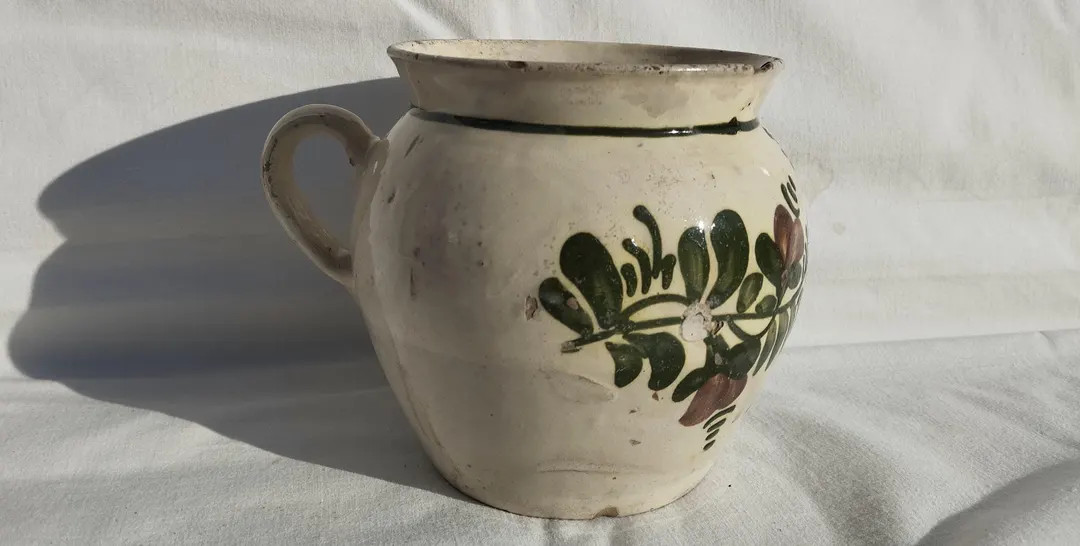 Antique Hungarian White Glazed Folk Pitcher, Traditional Countrystyle Pitcher Jug | Etsy (US)