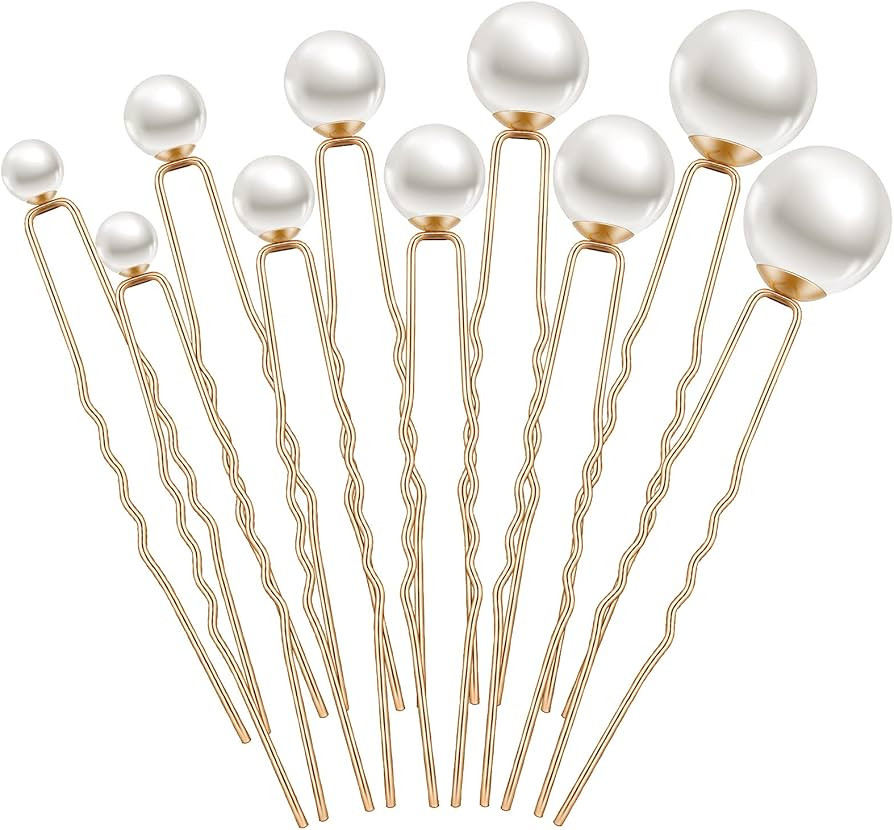 Charonle 32 Pieces Wedding Pearl Hair Pins Bridal Pearl Rhinestone Hair Pins Hair Accessories U S... | Amazon (US)