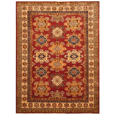 One-of-a-Kind Jevon Hand-Knotted Red/Ivory 5'7" x 7'8" Wool Area Rug | Wayfair North America