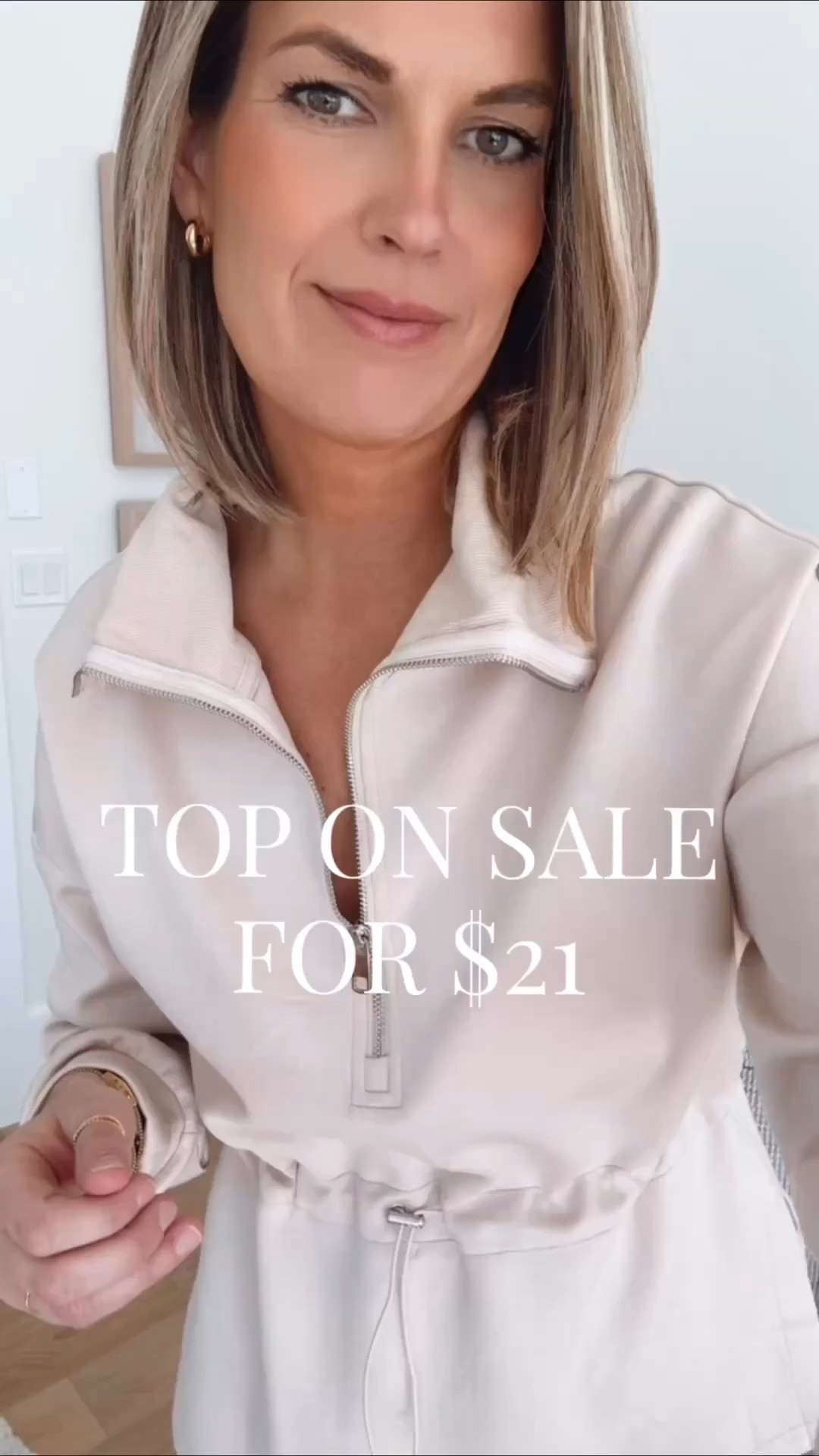 Wearing small in this Amazon pullover. Super flattering with the cinched waist.  I have small in the leggings.  Use code RACHELXSPANX for a first time customer discount. 

#LTKSaleAlert #LTKActive #LTKOver40