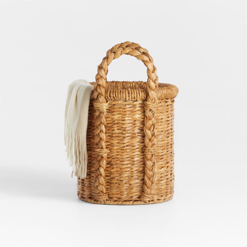 Montecito Small Round Chunky Woven Basket by Jake Arnold | Crate & Barrel | Crate & Barrel