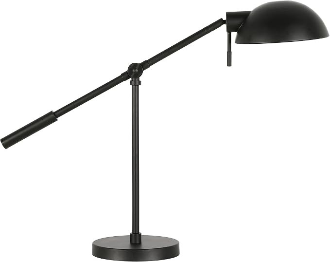 Henn&Hart 23" Transitional 1-Light Table Lamp, Black | Adjustable boom arm lets you direct focuse... | Amazon (US)
