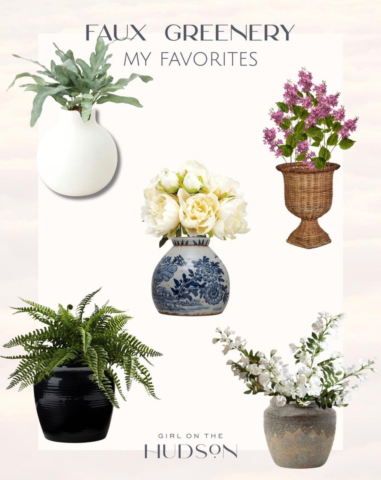 If there’s one decorating trick I always come back to, it’s layering in faux greenery and florals. They instantly make a room feel more finished without the upkeep, and these are the stems and plants I find myself using throughout our home again and again. Rounded up all of my favorite faux greenery finds in one place!

faux greenery, faux plants, faux florals, home decor, coffee table decor, shelf styling, living room decor, entryway decor, home styling, timeless home decor, GirlOnTheHudson

#LTKdayinmylife #LTKSeasonal #LTKHome