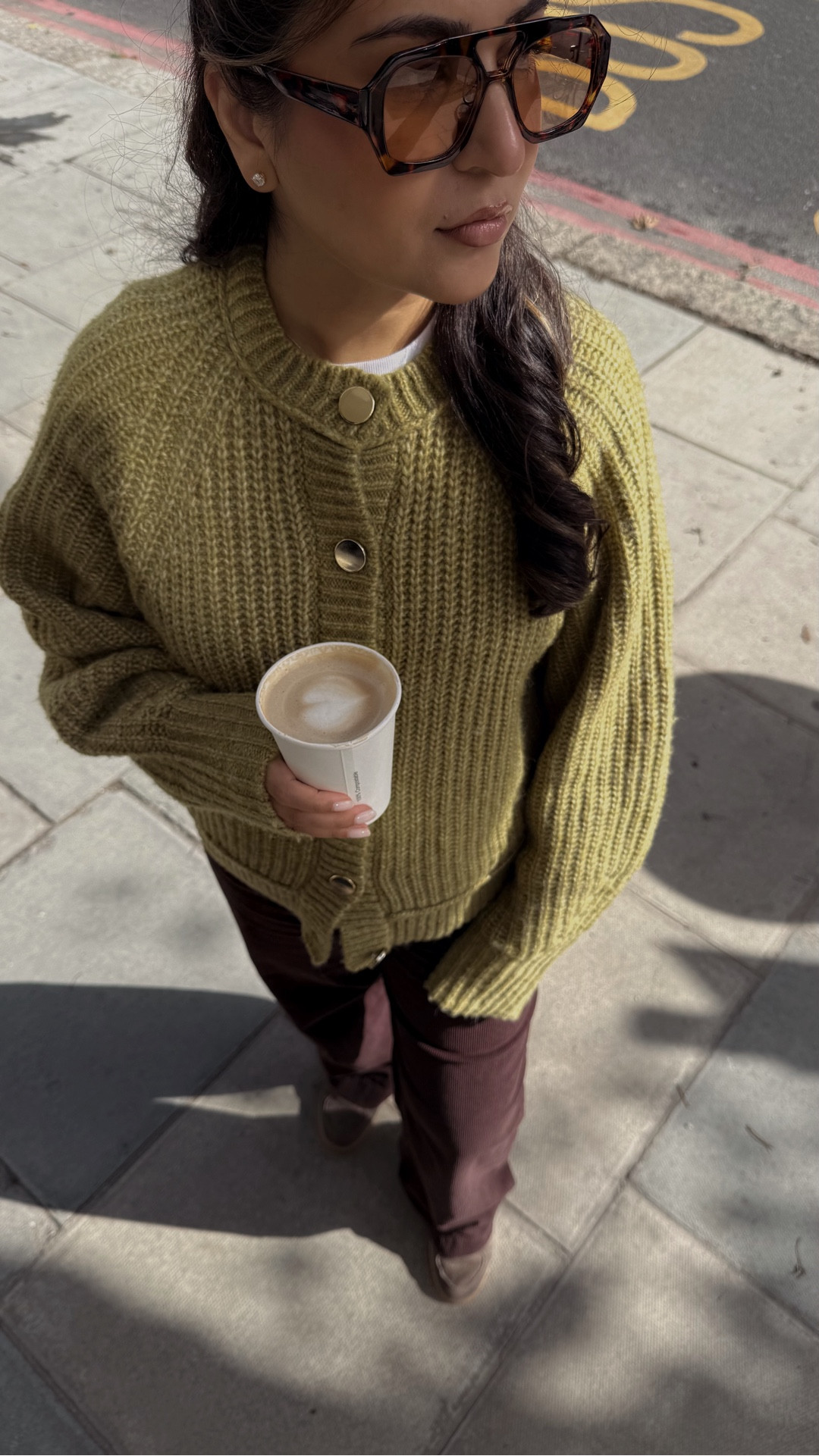 Autumn / Fall Modest Outfit ideas chunky knit cardigan brown corduroy pants asos newlook #LTKfashionweek 

#LTKautumn