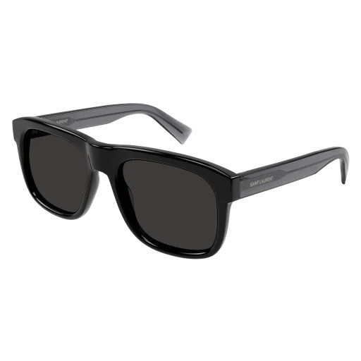 Saint Laurent SL 558 Sunglasses 003 - Black/Grey - Black Men Square | Designer Optics