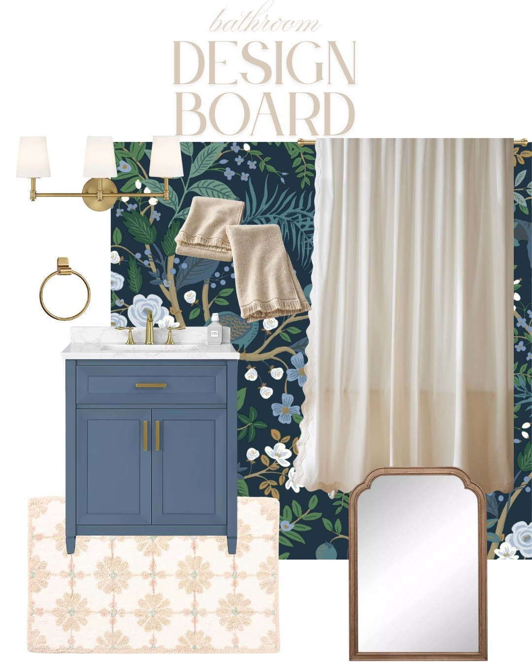 blue and bold bathroom design inspoo board

#LTKHome #LTKFamily