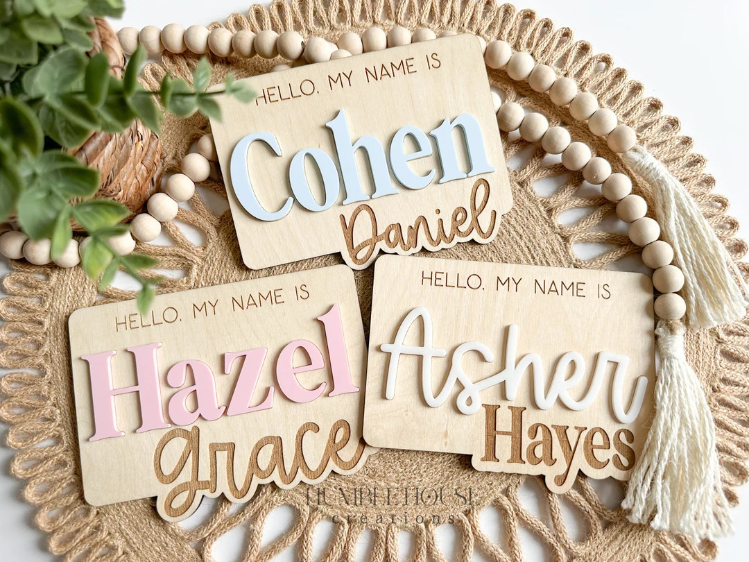 Hospital Name Announcement, Baby Shower Gift, Hospital Plaque, Baby Name Sign,name Announcement, ... | Etsy (US)