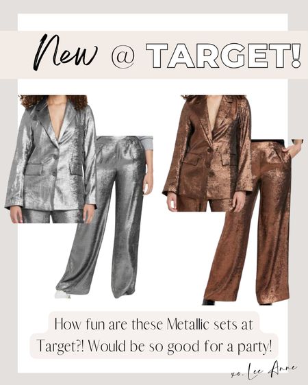 New metallic blazer suits at Target! 

#LTKHoliday #LTKstyletip #LTKunder50