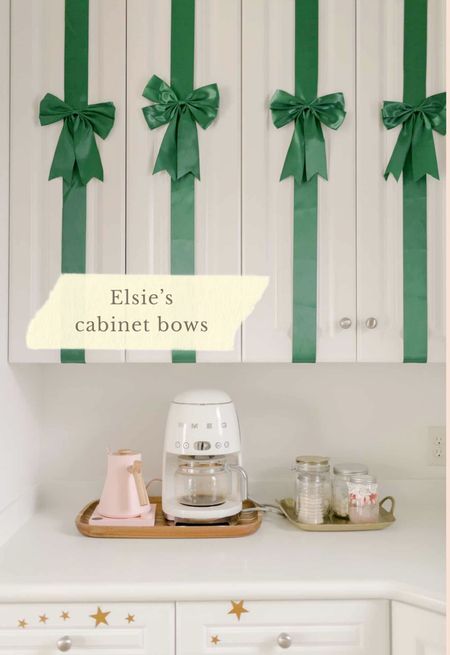 Elsie’s green cabinet bows! 

#LTKunder50 #LTKFind #LTKHoliday
